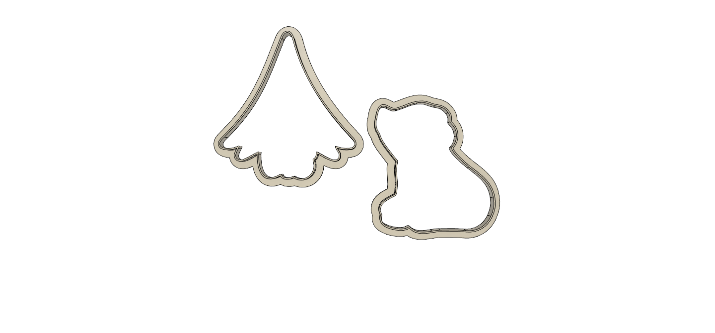 Christmas Tree Polar Bear Set - Cookie Cutter