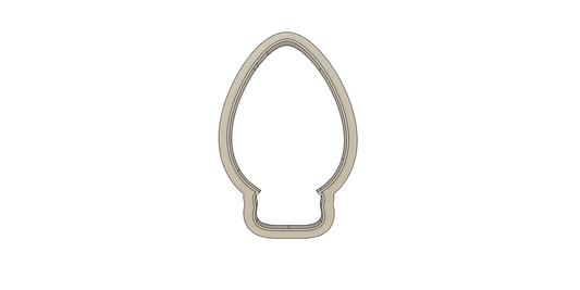 Christmas Light Cookie Cutter  [2.2in wide x 3.6in tall]