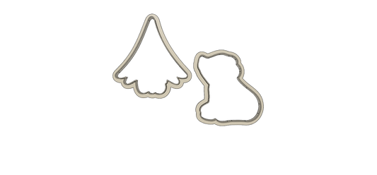 Christmas Tree Polar Bear Set - Cookie Cutter