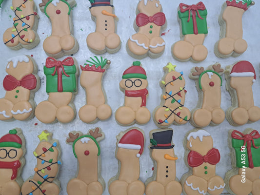 Christmas Dong Cookie Cutter Set [1.5in wide x 3.2in tall]